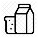 Milchkarton Brot Fruhstuck Symbol