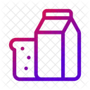 Milchkarton Brot Fruhstuck Symbol