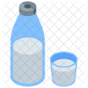 Milchflasche Milchglas Molkerei Symbol