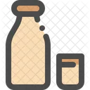 Milch Flasche Glas Symbol