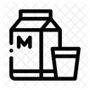 Milchkarton Lebensmittelgeschaft Milchprodukte Symbol