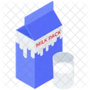 Milchpackung Milchpackungsbehalter Milchkarton Icon