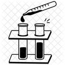 Milchtest Reagenzglas Experiment Symbol