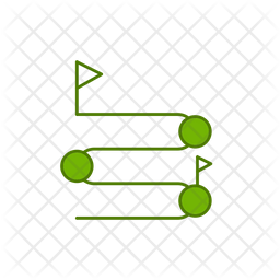 Milestones Icon - Download in Colored Outline Style