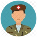 Militaire Medical Homme Icône