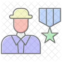 Icone De Couleur Lineaire Militaire Icon
