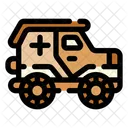 Military Ambulance Rescue Urgency Icon