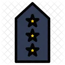 Military Badge Three Star Rank Icon