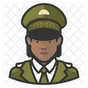 Military Black Woman  Icon