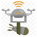 Military Drone Drone Strike Attack Bomb Technology Iot Drone Bomber Icon