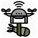 Military Drone Drone Strike Attack Bomb Technology Iot Drone Bomber Icon