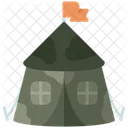 Military Barracks Tent Icon