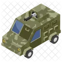 Military Jeep Armored Vehicle Transportation Icon
