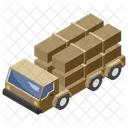 Military Truck Transportation Armored Vehicle Icon