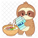 Milk Cereal Breakfast Icon