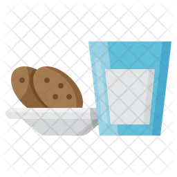 Milk And Cookie  Icon