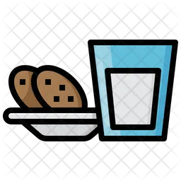 Milk And Cookie  Icon