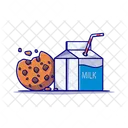 Milk And Cookies  Icon