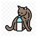 우유 병 고양이 아이콘