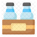 Milk Bottles Crate Icon