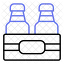 Milk Bottles Crate Icon