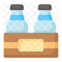 Milk Bottles Crate Icon