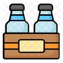 Milk Bottles Crate Icon