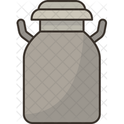 Milk Can Icon - Download in Colored Outline Style