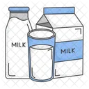 Milk Carton And Milk Bottle And Milk Glass Milk Carton Milk Bottle Icon