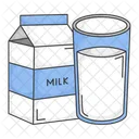 Milk Carton And Milk Glass Milk Carton Milk Glass Icon