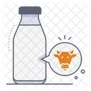 Milk Cow Milk Bottle Icon