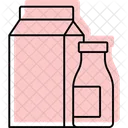 Milk Pack Color Shadow Thinline Icon Icon