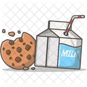 Milk Packet Milk Straw Icon