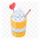 Milk Shake De Dia Dos Namorados Smoothie Bebida De Dia Dos Namorados Icon