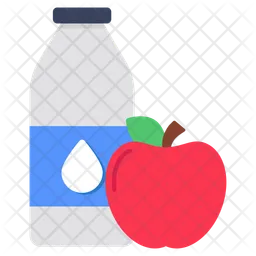 Milk with apple  Icon