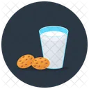Milk With Biscuits Breakfast Biscuit Icon