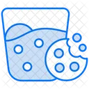 Milk with cookie  Icon