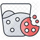 Milk with cookie  Icon