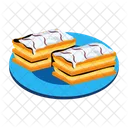 French Dessert Mille Feuille Puff Pastry Icon