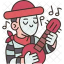 Mime Guitar Playing Icon