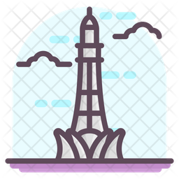 Minar E Pakistan Icon Of Colored Outline Style Available In Svg Png Eps Ai Icon Fonts