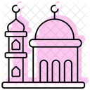 Minaret Color Shadow Thinline Icon Symbol