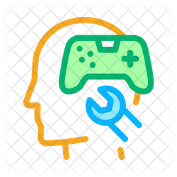 Mind Game Icon - Download in Colored Outline Style