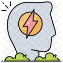 Brain Power Head Icon