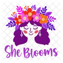 Mindfulness Calmness She Blooms Icon