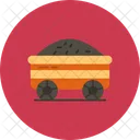 Minenwagen Trolley Kohle Symbol