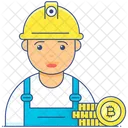 Worker Labour Miner Icon