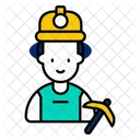 Miner Mining Cryptocurrency Icon