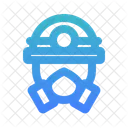 Miner with gas mask  Icon