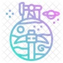 Asteroide Mineracao Exploracao Ícone